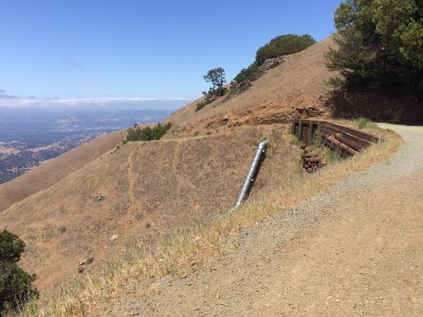 Beginning of a long, windy descent down the Deer Flat fire road to the Mitchell Canyon fire road.