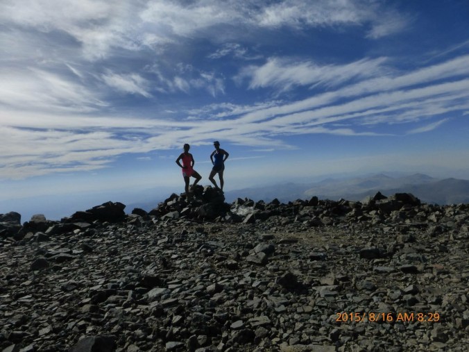 Nina and I on self-timer at the summit of White Mountain Peak.